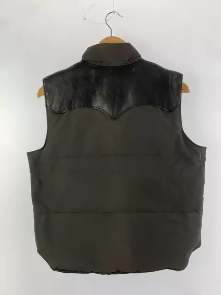 Sugar Cane Leather York Down Grey Vest.