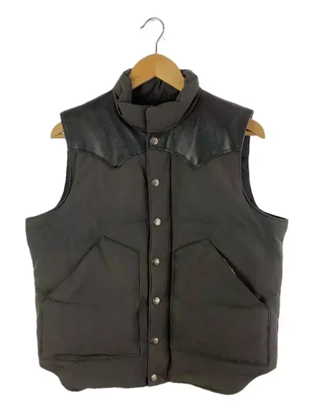 Sugar Cane Leather York Down Grey Vest