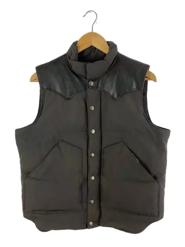 Sugar Cane Leather York Down Grey Vest