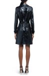 Tom Ford Breasted Croc Embossed Leather Trench Coat