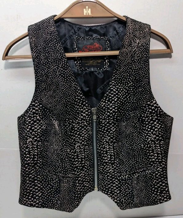 Women’s Easyriders Large Black Leather Motorcycle Vest