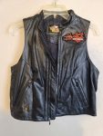 Women’s Harley Davidson Black Genuine Leather Vest