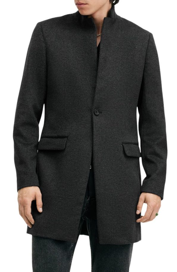 All Saints Charcoal Grey Hargrove Coat
