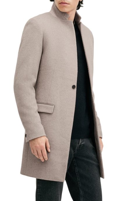 All Saints Oatmeal White Hargrove Coat.