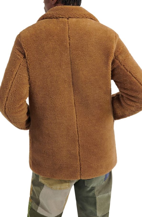 Ashbury UGG Fluff Chestnut Faux Fur Peacoat.