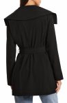 Avec Les Filles Black Drape Trench Coat