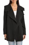 Avec Les Filles Black Drape Trench Coat