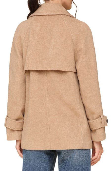 Avec Les Filles Camel Relaxed Swing Peacoat.