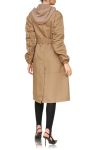 Avec Les Filles Pecan Belted Longline Hooded Coat