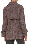 Avec Les Filles Red Multi Herringbone Peacoat