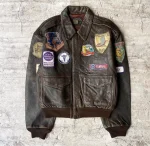 Avirex A-2 Black Leather Flight Jacket