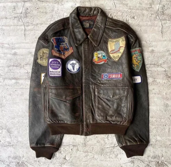 Avirex A-2 Black Leather Flight Jacket
