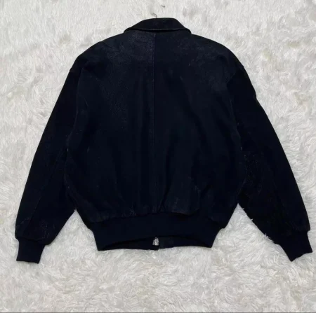 Avirex A-2 Navy Blue Leather Flight Bomber Jacket.