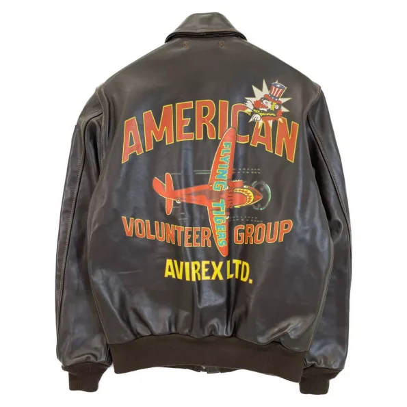 Avirex American Volunteer Group Horsehide A-2 Brown Jacket