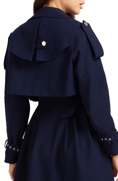 Belle & Bloom Navy Blue Manhattan Crop Coat