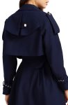 Belle & Bloom Navy Blue Manhattan Crop Trench Coat