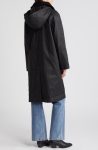 Bernardo Black Waxed Cotton Twill Coat