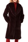 Bernardo Cherrywood Shawl Collar Faux Fur Coat