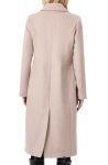 Bernardo Melange Beige Tailored Wool Blend Coat