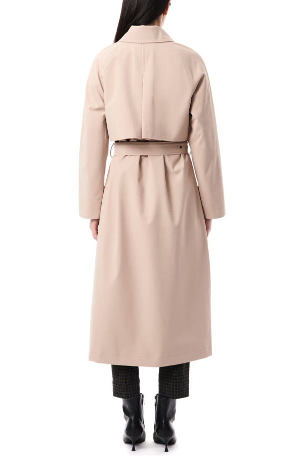 Bernardo Mocha Double Breasted Trench Coat.