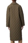 Bernardo Olive Diamond Quilted Long Coat