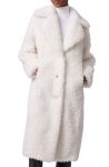 Bernardo White High Pile Fleece Coat