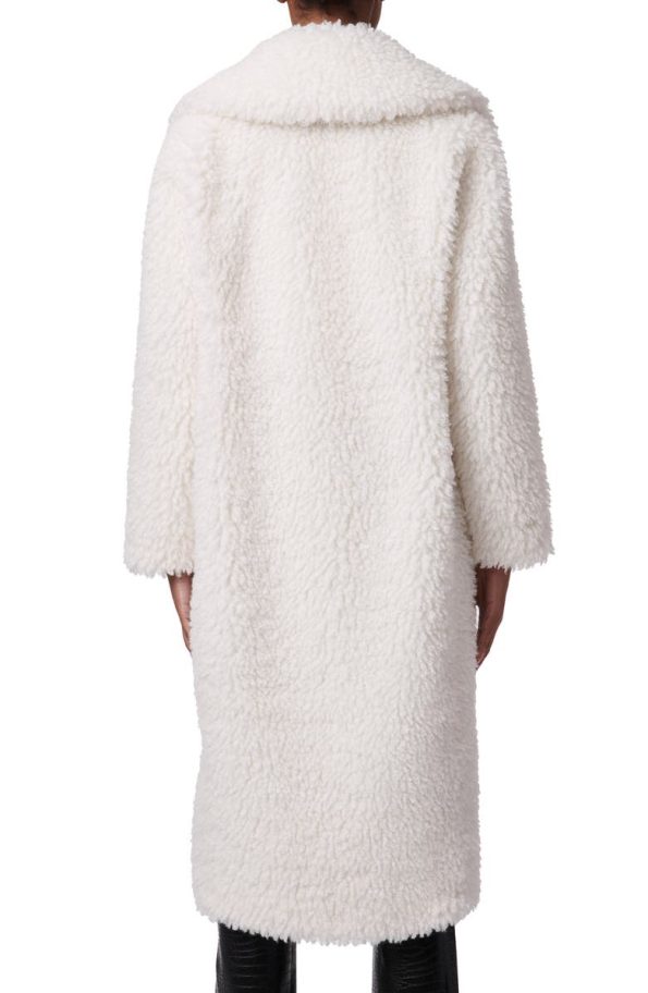 Bernardo White High Pile Fleece Coat.