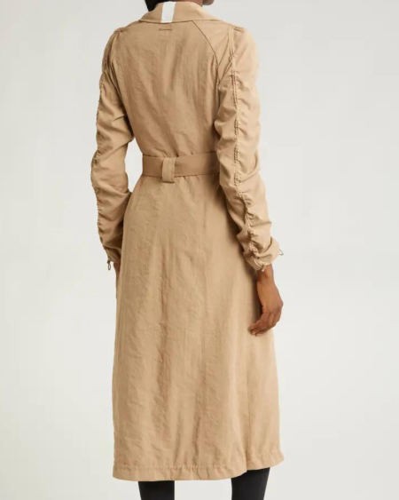 Blanc Noir Warm Taupe Penelope Soft Trench Coat.