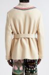 Bode Berkshires Cream Double Breasted Wool Coat