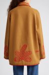 Bode Maple Brown Red Embroidered Field Coat