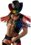 Bronco Rainbow Fringe Leather Vest