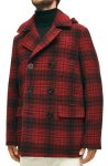 Brooks Brothers Out Buffalo Check Hooded Wool Peacoat