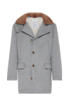 Brunello Cucinelli Pearl Grey Cashmere Beaver Coat
