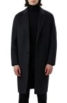 Bugatchi Tailor Fit Anthracite Wool Blend Longline Coat