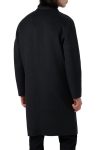 Bugatchi Tailor Fit Anthracite Wool Blend Longline Coat