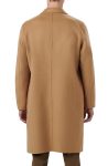 Bugatchi Tailor Fit Camel Wool Blend Longline Coat
