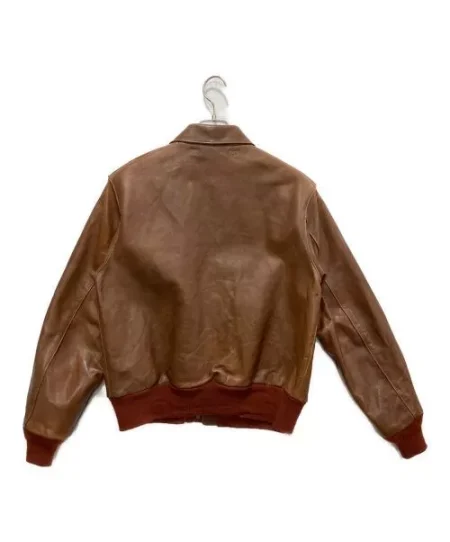 Buzz Rickson's A-2 Flight Brown Leather Jacket.