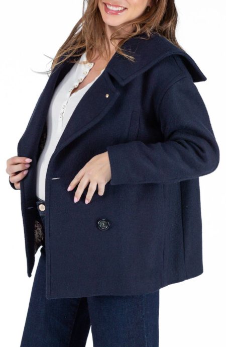 Cache Coeur Marine Malo Maternity Peacoat
