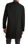 Cole Haan Black Regular Fit Stretch Wool Coat