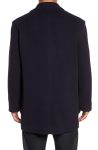 Cole Haan Navy Blue Wool Blend Overcoat