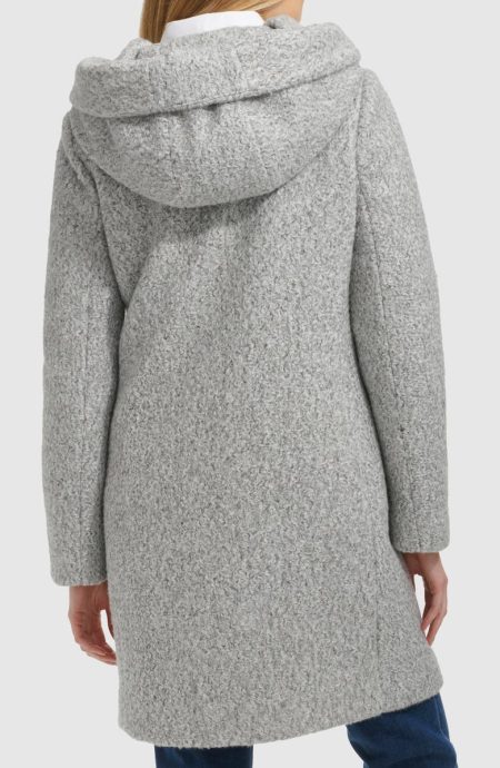 Cole Haan Pressed Bouclé Shawl Coat