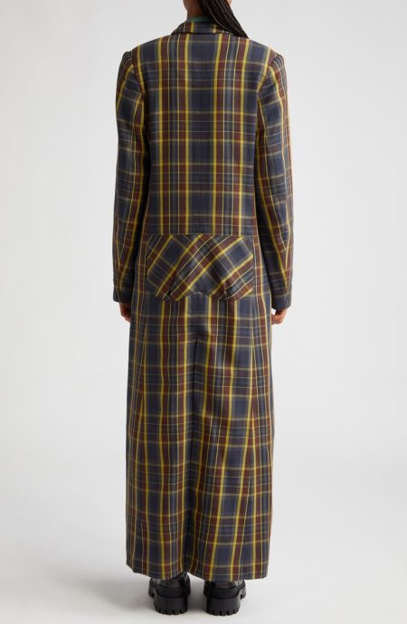 Collina Strada Wolverine Plaid Cotton Coat.