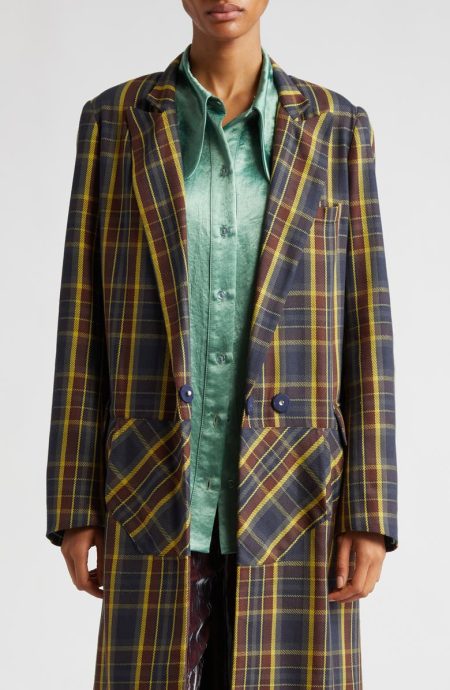 Collina Strada Wolverine Plaid Cotton Coat