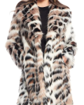 Donna Salyers Fabulous Furs Wild Side Leopard Print Faux Fur Coat
