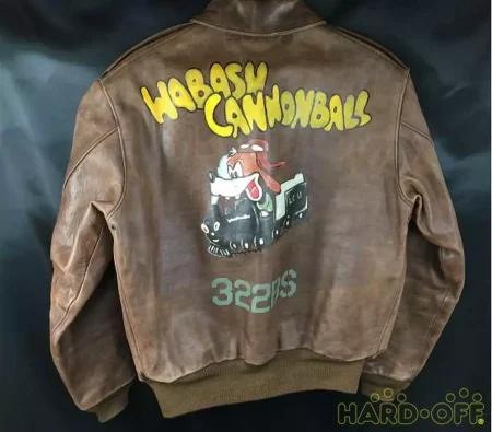 Eastman A-2 Brown Leather Flight Bomber Jacket.