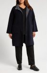 Eileen Fisher Nocturne Wool & Cashmere Reversible Coat