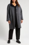 Eileen Fisher Nocturne Wool & Cashmere Reversible Coat