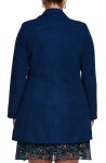 Estelle Homeland Herringbone Navy Blue Double Breasted Coat