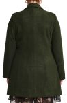 Estelle Homeland Herringbone Olive Green Double Breasted Coat