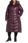 Gallery Port Hooded Maxi Puffer Coat With Faux Fur Trim